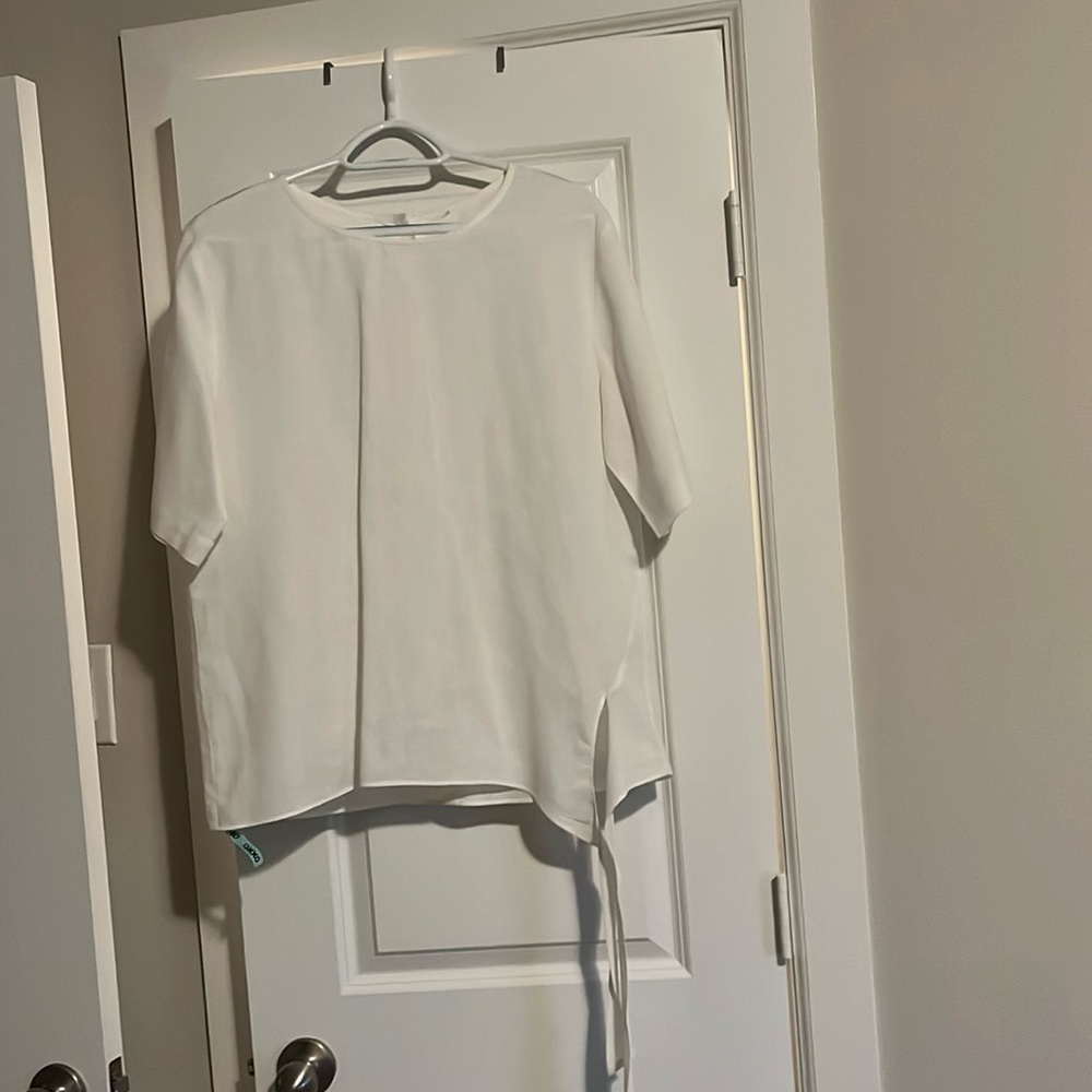 White linen top